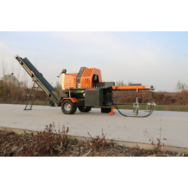 El procesamiento de leña se hace fácil con este divisor de leña de gasolina