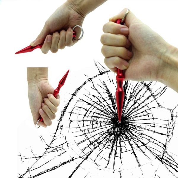 ABS Personal Safety Alarm Keychain With Distress Whistle KW84 Tactical Anti Wolf Pen