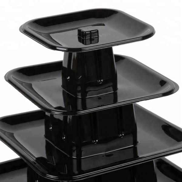 9 Tier Plastic Square Macaron Tower Stand Display For French Takeaway Food Packaging