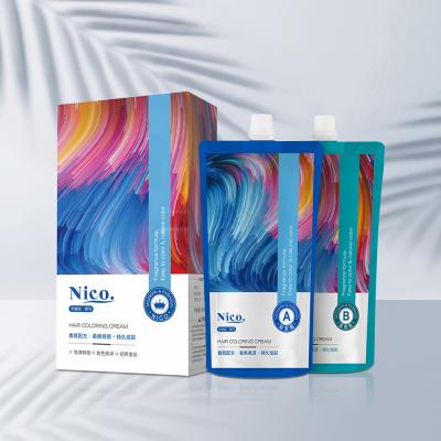 Marca própria nenhum uso semi permanente profissional do salão de beleza do creme da cor do cabelo do preço de fábrica da amônia