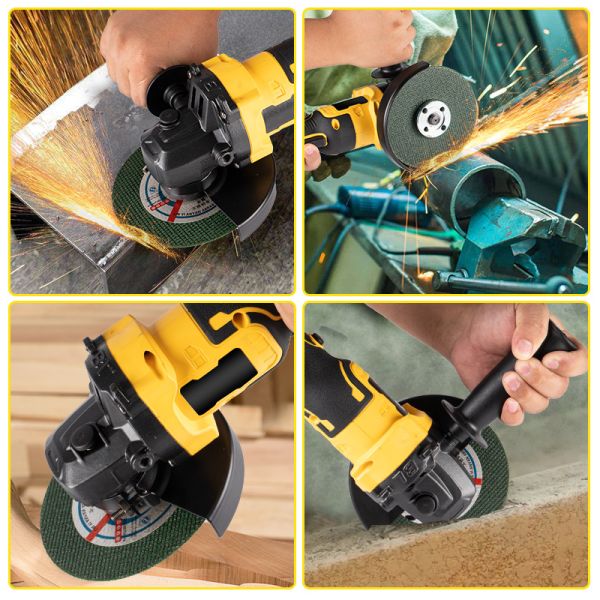21V 100mm Brushless 2.0Ah Battery-Powered Cordless Electric Angle Grinder with Trigger Switch for DIY Polishing Projects