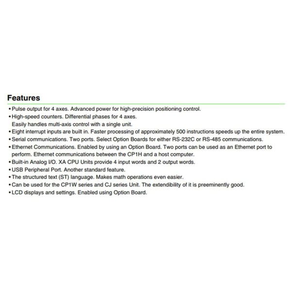 CPU Module Omron Cp1h-Xa40dt-D Sysmac Cp1h Controller Cp1h Xa40dt-D PLC
