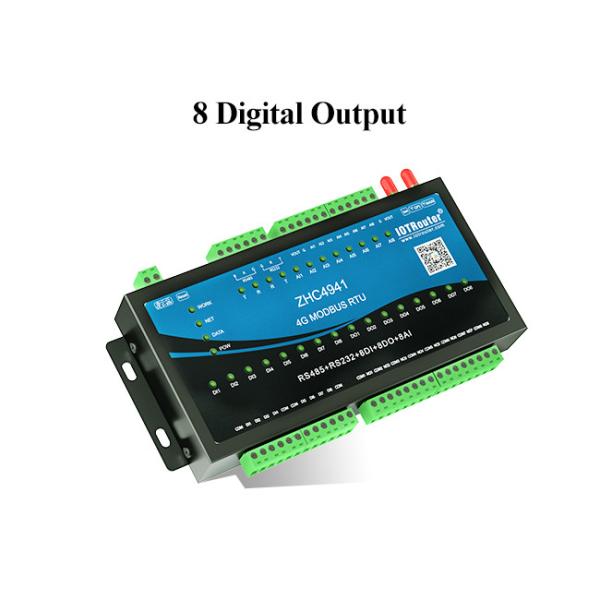 Modbus IO 4G IOT Industrial Cellular Modem 8DI 8DO 8AI Ports