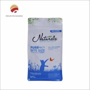 Bolsa de alimentos para animais de estimação personalizável em cores completas com recurso à prova de umidade e fecho removível