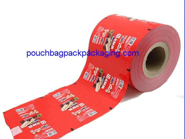 PET/PE plastic packaging film roll, laminated packing plastic roll for cookie