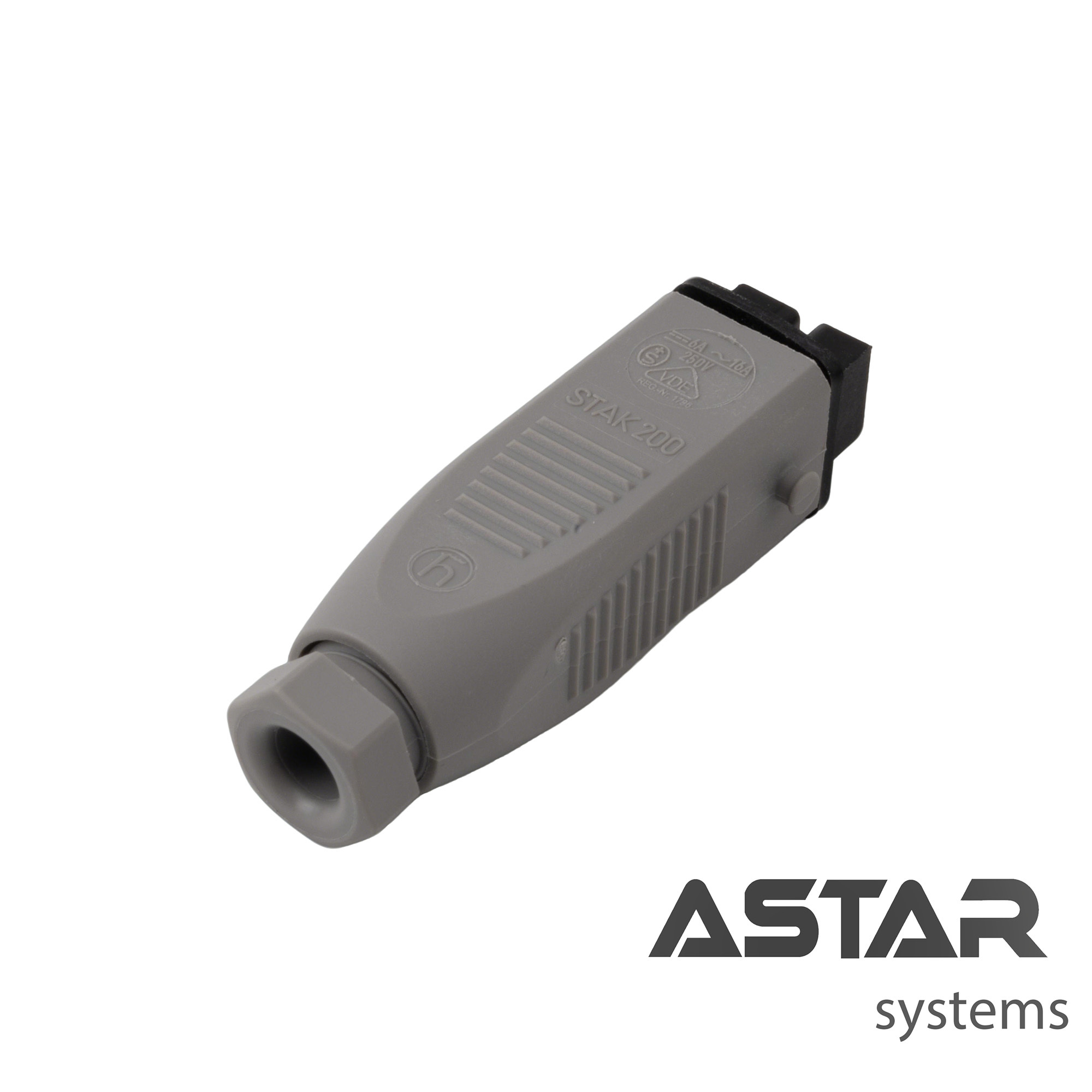STAK 200 Field Attachable Industrial Rectangular Cable Connector 2+PE 250V 16A