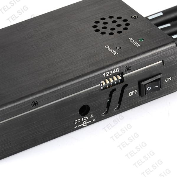 jammer portátil preto de 125 * de 75 * 32mm Wifi, construtor do dispositivo de um Wifi de 5 - 20 medidores