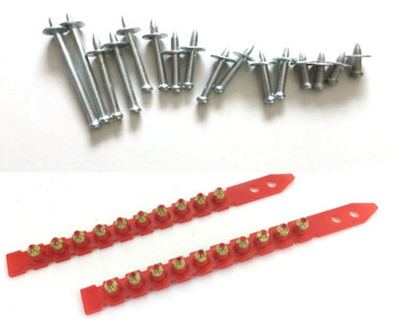 Galvanized-Shining Round Head Steel Washer Concrete Shooting Nail Drive Pin for Hold