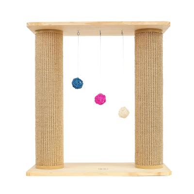 Dupla camada Cat Scratch Board Tree contínua 60*30*63cm