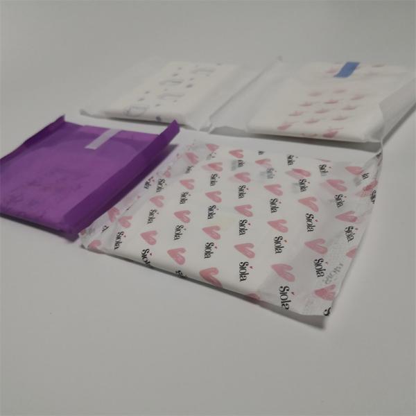 Organic Cotton Lady Anion Female Sanitary Napkin PE Film