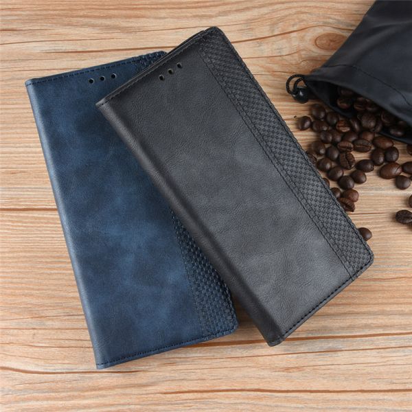 1.5mm Leather Phone Cases Wallet Design Vintage Card Pocket Kickstand