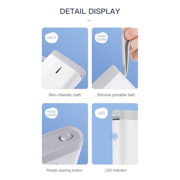 15mm Label Barcode Printer Machine 40mm/s Wireless Portable Label Printer