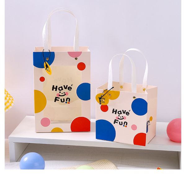Clothing Shopping Gift Paper Bag With Flat Handle Printing Customize Logo