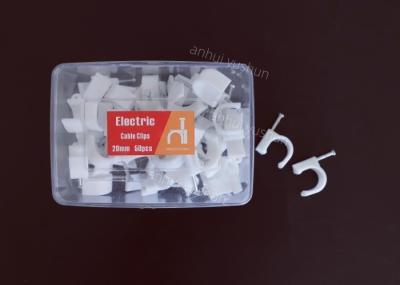 12mm Circle Nail Plastic Cable Clips Black oDM