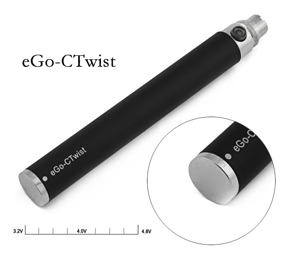 eGo-C Twist battery for electronic cigarette 650mah 900mah 1300mah