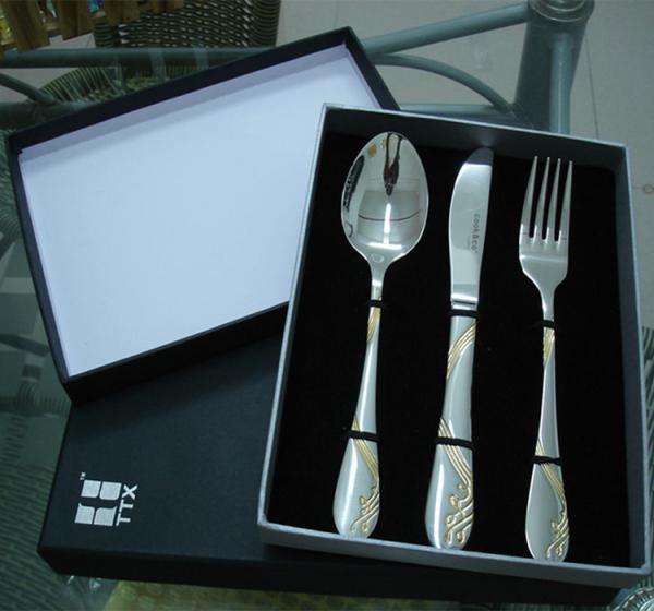 High quality TTX stainless steel cutlery gift set/three pcs set/knife fork spoon set