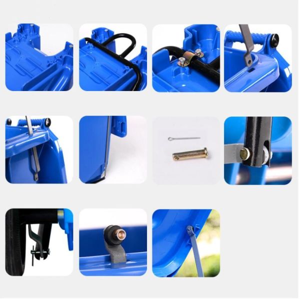 Ящики хлама ноги ХДПЭ пластиковые, покрашенные ящики хлама с педалью привелись в действие крышку 120Л