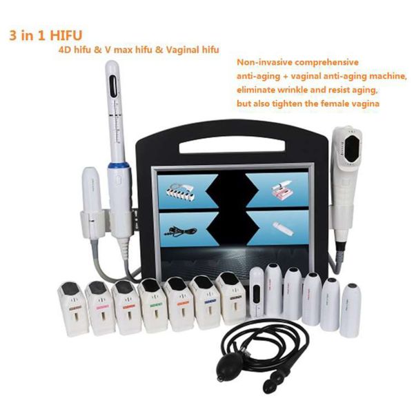 3In1 4D Ultra HIFU Facelift Machine Vmax Ultrasound Skin Tightening Device