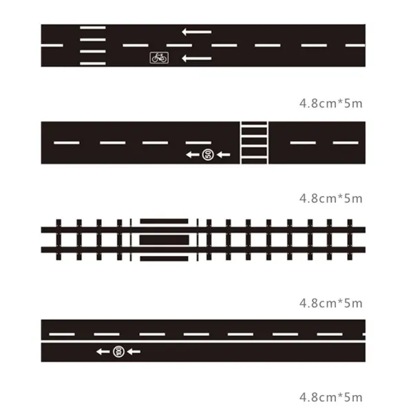 Kids Race Car Track Toy Heat-Resistant Paper Quick Sticker Stick to Walls and Flooring for Party or Train Sets