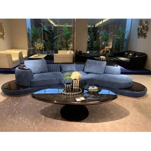 Contemporary Modern Living Room Sofa High Ending Canap Velours Customized Material