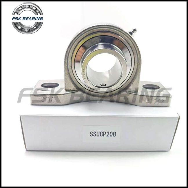 SUCP208 Stainless Steel Vertical Seated Outer Spherical Bearing Unit ID 40mm