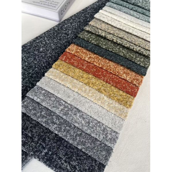 100%Polyester Jacquard Sofa Fabric Small Teddy Mixed Color Soft Home Textile Fabric for Sofa
