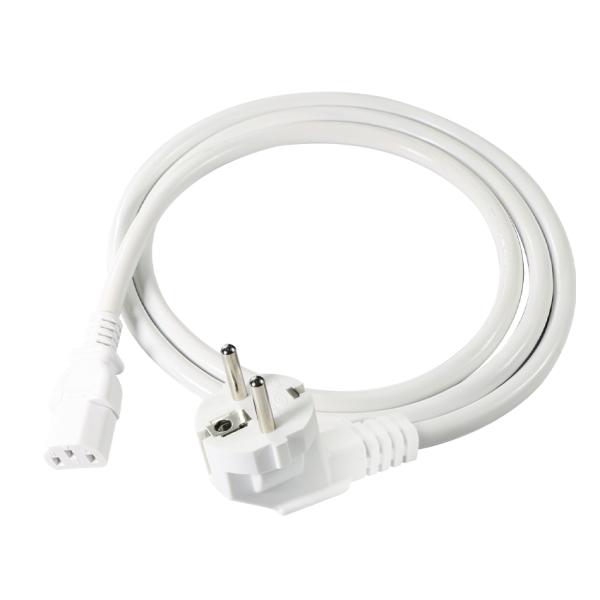 EU 3-Pin Plug to IEC C13 Power Cord - European Power Cable for Computer, Monitor, Printer, Adapter, 250V 10A