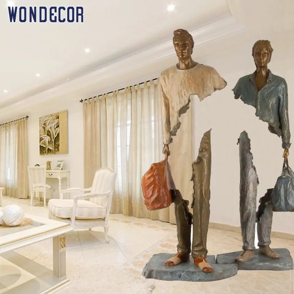 Garden Decor Bronze Statues Sculpture Western Style Bronze Man Sculpture