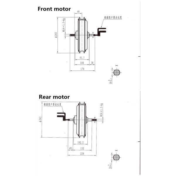 Rear / Front Wheel Electric Mountain Bike Conversion Kit Thumb Throttle Or Twist Throttle