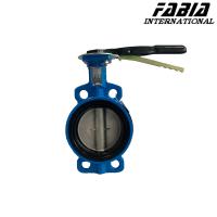 Valve papillon en acier au carbone DN125 avec joint EPDM et plaque en acier inoxydable pour la ventilation