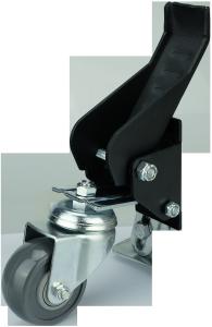 300 Lbs Load Capacity Rigid Swivel with Double Ball Bearing 2.5 Inch Black