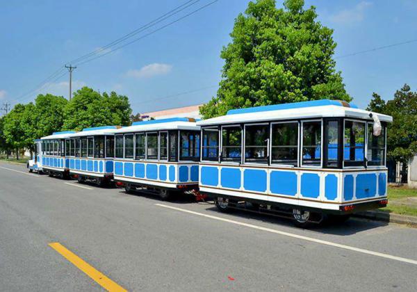 3kw Tourist Train Rides Sightseeing Roundhouse Trackless Trains Customized Size