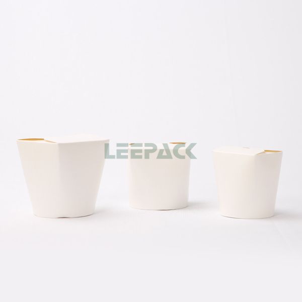 customized 8oz 16oz 26oz 32oz disposable pasta box PE coated taka away paper food container for noodles french fries