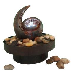 Antique Copper Color Decorative Table Top Water Fountains With Flower Pot