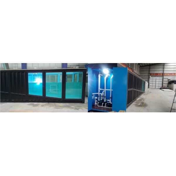 Размер 40FT и бассейн контейнера цвета подгонянные Prefab стальным материалом с электрической и выступая за системой