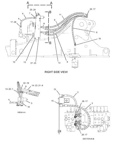 207-6231 2076231  Excavator Hydraulic Piping Hose