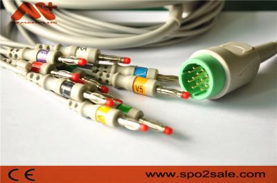 Diretos compatíveis de MEDTRONI conectam o cabo do ECG para Lifepak 11, Lifepak 12, Lifepak 15, Lifepak 20