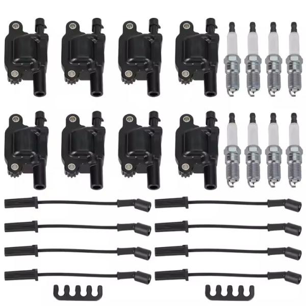 8PCS Square Ignition Coil Spark Plug Wires 12611424 8125706160 D510C UF413 12570616