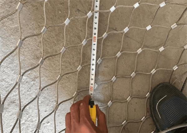 Knotted Wire Rope Mesh 2.5mm 3.0mm Ferrule Pet Enclosure Netting Stainless Steel
