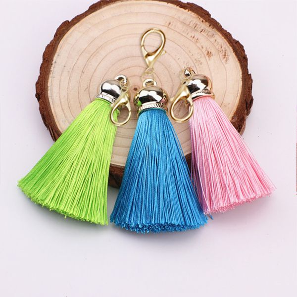 Zinc Alloy Lobster Clasp Metal Accessories Tassel Pendants For Keychain Dangle