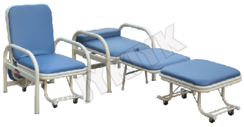 Équipement médical en acier revêtu de revêtement électrique Chaises de sommeil Chaise de soignant Meubles d'hôpital