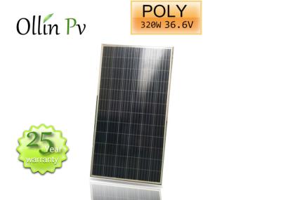 White Frame PV Solar Panels / Polycrystalline Silicon Solar Panels Blue Cell Color