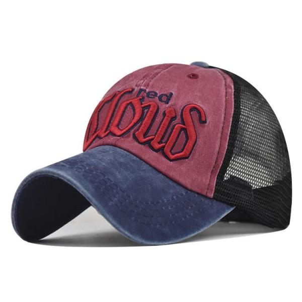 Unisex Embroidery Mesh Trucker Caps Plain Foam Polyester 2.5cm Visor