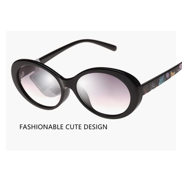 KIDS SUNGLASS 63210 PLASTIC OVAL DESIGN COLORFUL LENS GIRL CUTE GLASSES