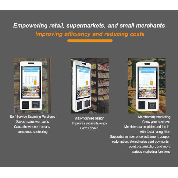 21.5 Inch Self-service Ordering Kiosks to Improve Restaurant Operational Efficiency and Service Quality