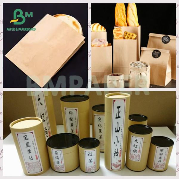 40gr Moisture Proof Premium Gift Packing One Side Glossy Brown Paper