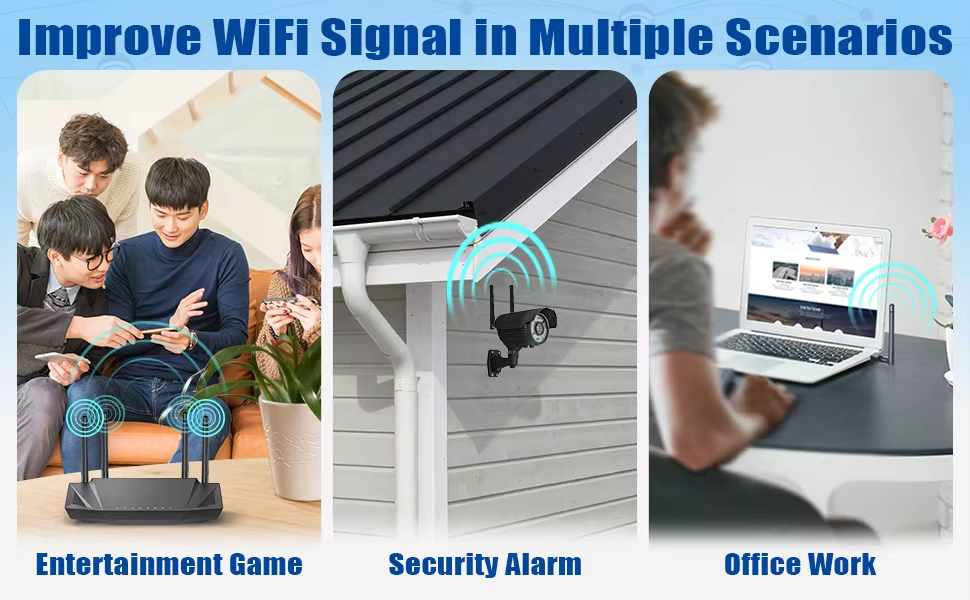 Dual Band Wifi Antenna 2.4GHz 5.8GHz Rubber Wireless Communication Antennas With Right Angle