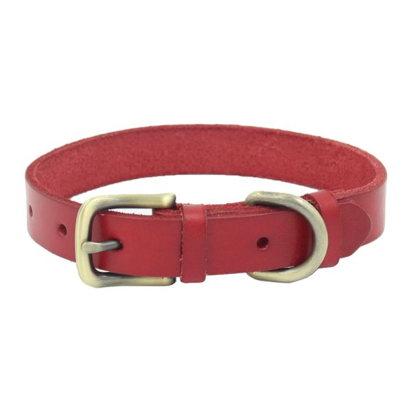 Personalized Pet Collars Genuine Leather Dog Collar Adjustable Fashion Leather Pet Cat Collar