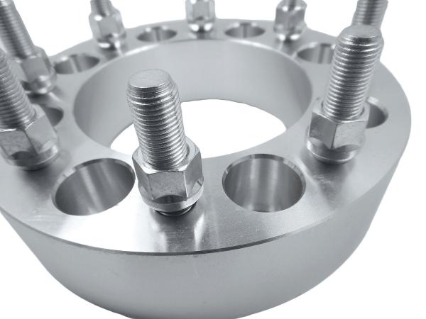 Silver Dually Car Wheel Spacers Non Hubcentric Type For Wheel Adapters