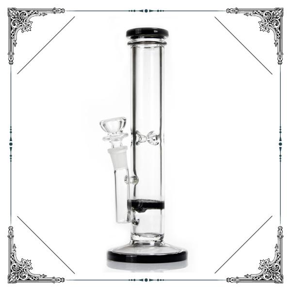 Black Honeycomb Showhead Precolator Stright Tube , 5mm Thick Glass Smoking Pipe